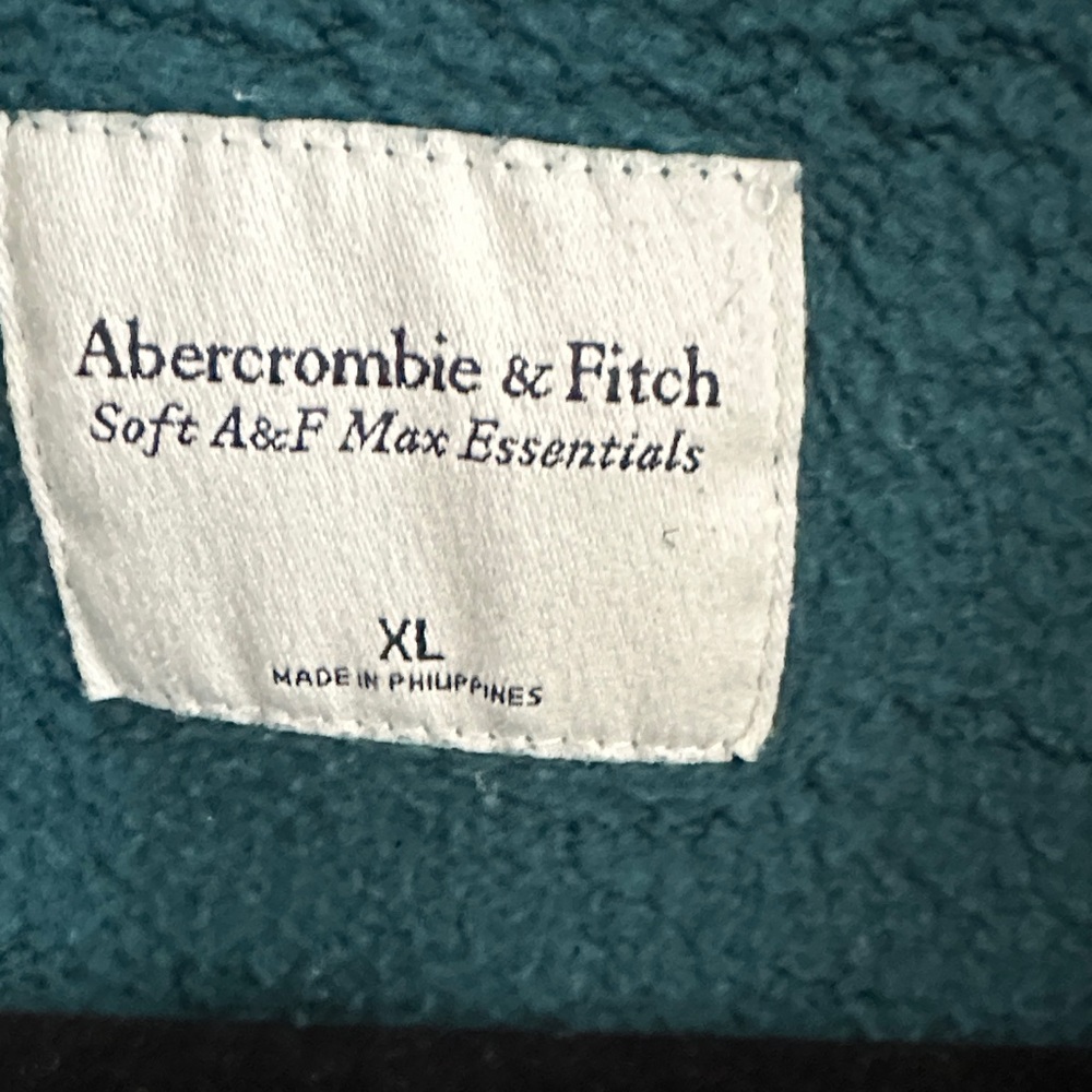 Abercrombie & Fitch Dark Teal Half-Zip Sweatshirt - Picture 3 of 4